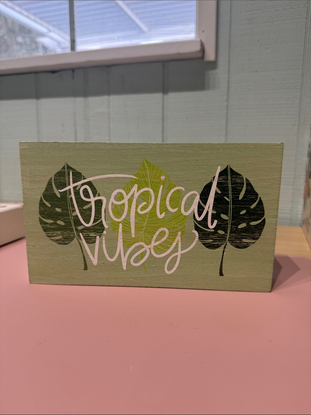 Tropical Vibes Green Wall Plaque